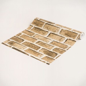 Slickblue Self-Adhesive Vinyl Wallpaper - 5 Brick Design Options, Removable Peel and Stick Roll, 17.7" x 394" - Home Decor - 1 of 3