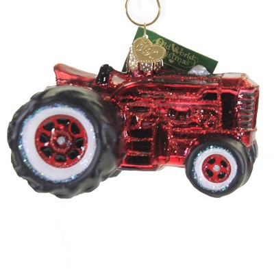 Old World Christmas 2.75" Old Farm Tractor Equipment Plow  -  Tree Ornaments