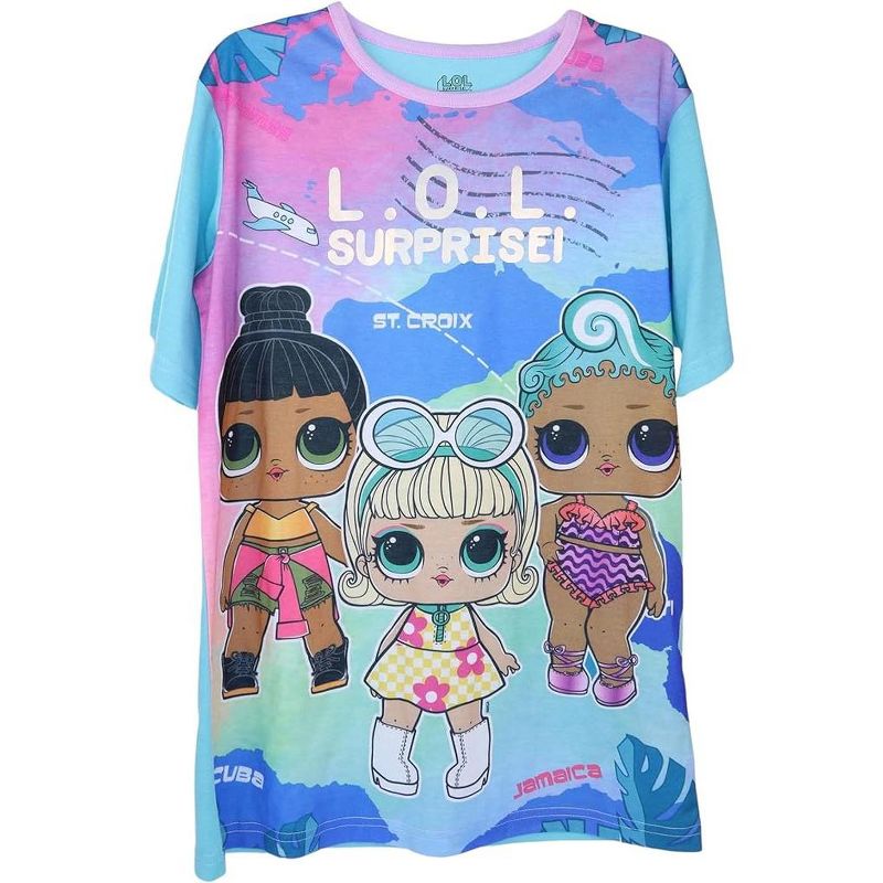 L.O.L. Surprise! Girl's Dorm Sleep Shirt Nightgown Pajama, 1 of 3