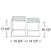 Studio 55D Rodney Modern Chrome Square Nesting Tables Set of 2 15 3/4" Wide Silver Clear Glass Tabletop for Living Room Bedroom - 4 of 4