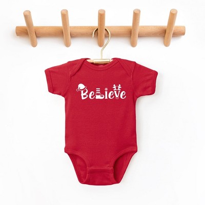 The Juniper Shop Believe Christmas Baby Bodysuit