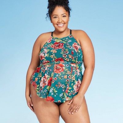 target plus size bathing suit tops