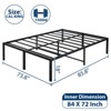 Lusimo 18 Inch Bed Frame Easy Assembly Metal Platform Bed with Steel Slat Support All Sizes - 4 of 4