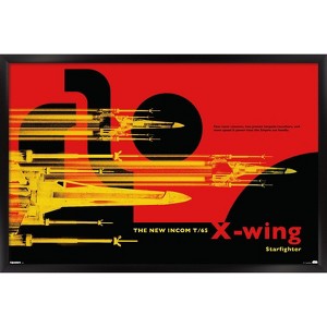 Trends International Star Wars: Moving At Lightspeed - X-Wing Framed Wall Poster Prints - 1 of 4