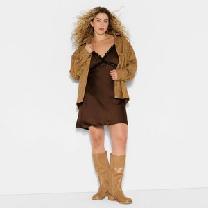 Women's Lace Trim Mini Slip Dress - Wild Fable™ - 1 of 3