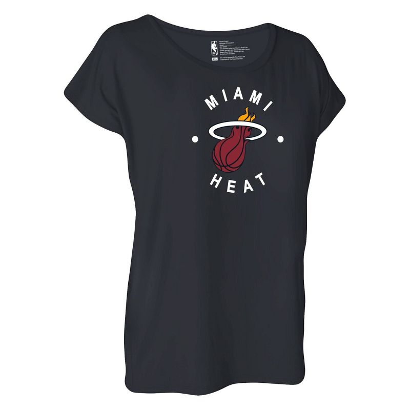 NBA Miami Heat Women&#39;s Dolman Short Sleeve T-Shirt, 3 of 5