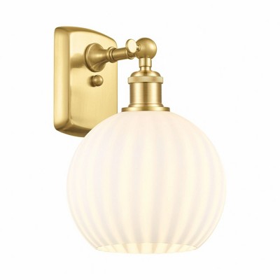 White Venetian - 1 Light Wall Sconce In Modern Style-11 Inches Tall and 8 Inches Wide