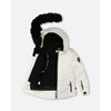 Deux par Deux Girl Two-Piece Play Snowsuit Off-White with Printed Pants - 3 of 4