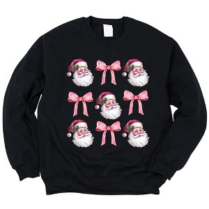 Simply Sage Market Women's Graphic Sweatshirt Coquette Santa Chart - 1 of 4
