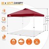 EAGLE PEAK 10x10 Pop Up Canopy Instant Tent w/ 4 Weight Bags - 3 of 4
