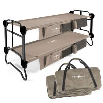 Disc-O-Bed Cam-O-Bunk Benchable Double Cot with Storage Organizers