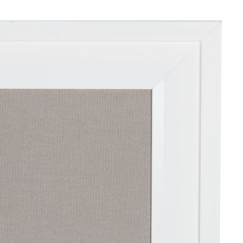 Bosc Framed Gray Linen Fabric Pinboard - DesignOvation, 3 of 7