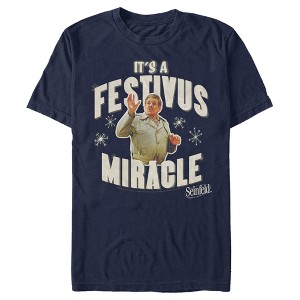 Men's Seinfeld Frank Costanza It's a Festivus Miracle Snow T-Shirt - 1 of 4