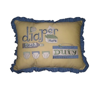 C&F Home 12" x 16" Diaper Duty Embroidered Pillow