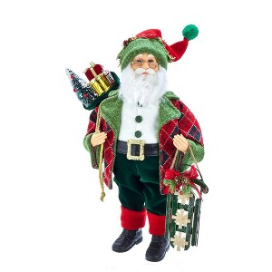 Kurt Adler 18-Inch Kringle Klaus Red and Green Santa and Gifts - 1 of 4