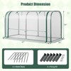 Costway Wood Raised Garden Bed with Greenhouse Cover Mini Portable Greenhouse Kit Green/White+Gray/Beige - 3 of 4