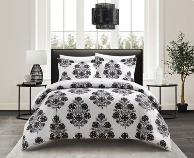 Chic Home Yazmin 7 Piece Duvet Cover Set Large Scale Floral Medallion ...