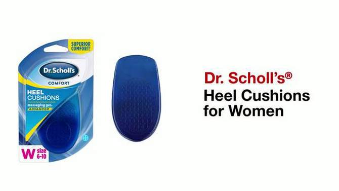 Dr. Scholl&#39;s Massaging Gel Advanced Heel Cushions for Women Size 6-10, 2 of 7, play video
