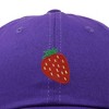Dalix Strawberry Embroidered Cotton Dad Hat Fruit Adjustable Casual Baseball Cap Nature Womens - 2 of 4