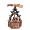 Kurt Adler 11" Battery-Operated Light-Up Wooden Tree Scene with Windmill - 2 of 4