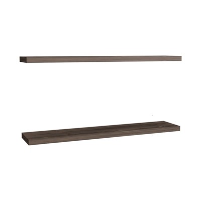 SEVOBAL Utility Storage Shelves Floating Shelf Set of Two Modern Space Saving Design for Living Room, Walnut, 9.8"*47.3"*1.5"