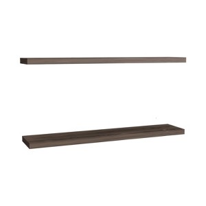 SEVOBAL Utility Storage Shelves Floating Shelf Set of Two Modern Space Saving Design for Living Room, Walnut, 9.8"*47.3"*1.5" - 1 of 4