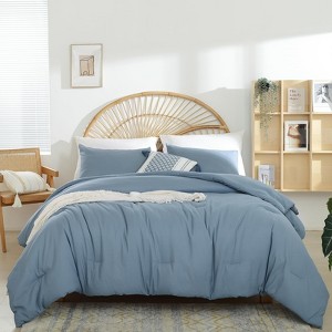 BAGOKIE 300GSM Fluffy Microfiber Bedding Set 2/3 Piece Comforter Set with Matching Pillowcase - 1 of 4