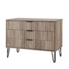 Sapphtopaz Modern Dresser with 3 Drawers Mid-Century TV Stand with Handle & Metal Splayed Legs Storage Cabinet Closet for Bedroom - 2 of 4