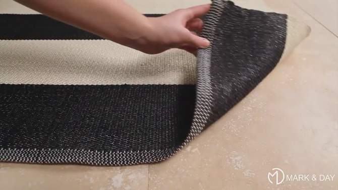 Mark & Day Jolie Woven Indoor and Outdoor Area Rugs Black, 2 of 9, play video