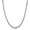 Black Bow Jewelry Men's 6mm, Sterling Silver, Solid Byzantine Chain Necklace - 3 of 4
