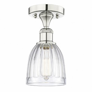 Innovations Lighting Brookfield 1 - Light Semi-Flush Mount in  Polished Nickel - 1 of 1