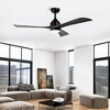 52" Ceiling Fan with Lights Remote Control,Quiet DC Motor 3 Blade Ceiling Fans 6 Speed Levels,Reversible Ceiling Fan,for Patio,Living Room,Bedroom - 3 of 4