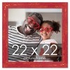 PosterPalooza | Square Shabby Chic Red Picture Frame - UV Acrylic, Foam Board Backing, Hanging Hardware - 2 of 4
