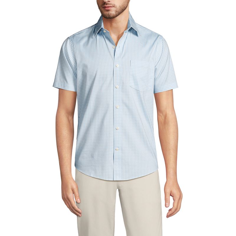 Lands' End Men's Traditional Fit Short Sleeve Travel Kit Shirt, 1 of 4