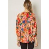 Women's Bold Floral Print Top - entro - 3 of 4