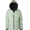 Pink Platinum Big Girl Faux Memory Puffer Jacket with Reflective Details - image 2 of 2