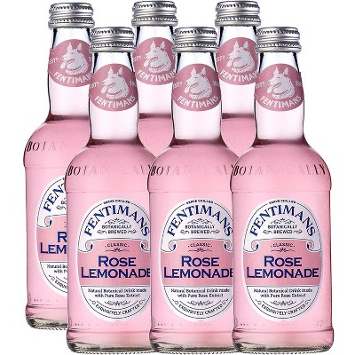 Fentimans Botanically Brewed Rose Lemonade Sparkling Soda, 6 Pack, 9.3 fl oz Bottles – Premium Craft Soda/Mixer for Cocktails & Refreshing Drinks
