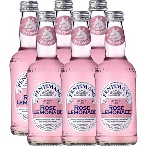 Fentimans Botanically Brewed Rose Lemonade Sparkling Soda, 6 Pack, 9.3 fl oz Bottles – Premium Craft Soda/Mixer for Cocktails & Refreshing Drinks - 1 of 4