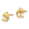 Black Bow Jewelry Kids 7mm Dolphin Screw Back Post Earrings in 14k Yellow Gold - 2 of 4
