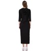 BLUEMING Womens 3/4 Long Sleeve Maxi Hoodie Dress Casual Pocket Slim Pullover Sweater Dress Travel Outfits - 2 of 4