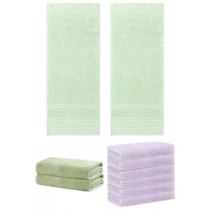 REGALWOVEN Striped Soft Absorbent Bathroom Cotton Towel Set 3 Pcs - 1 of 4
