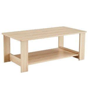 NicBex 2-Tier Rectangle Coffee Table Center Dining Table with Open Shelf for Living Room - 1 of 4