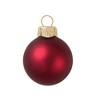 Northlight Bordeaux Red Matte Glass Ball Christmas Ornament 7" (180mm) - 3 of 4