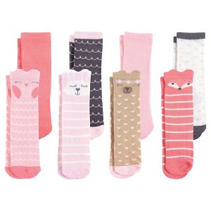 Hudson Baby Infant Girls Cotton Rich Knee-High Socks, Forest Girls - 1 of 1
