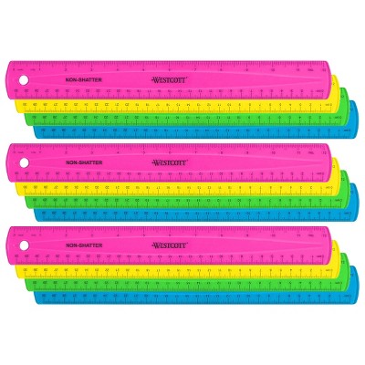 Basic RULER PINK 12 Shatter Resistant