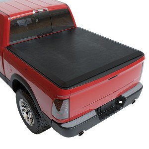 Whizmax Roll-Up Soft Vinyl Truck Bed 6.4 FT Tonneau Cover Compatible for 2002-2018 Dodge Ram 1500 2003-2016 Ram 2500 3500£¬Black - 1 of 4