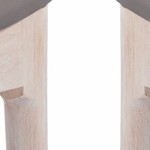 brown vinyl seat/antique white wood frame