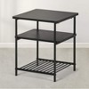 Square KODI Multipurpose End and Side Table Set with Extra Shelves, Mellow - 2 of 4