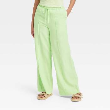 NWT Womens Green Elastic Waist Tapered Leg Explorer Ankle Pants Size XL