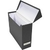 Bigso Lovisa Fiberboard Label Frame 12 File Storage Box - Document Organizer for Important Paperwork - Hanging File Box with Flip Top Lid - Dark Grey - 4 of 4